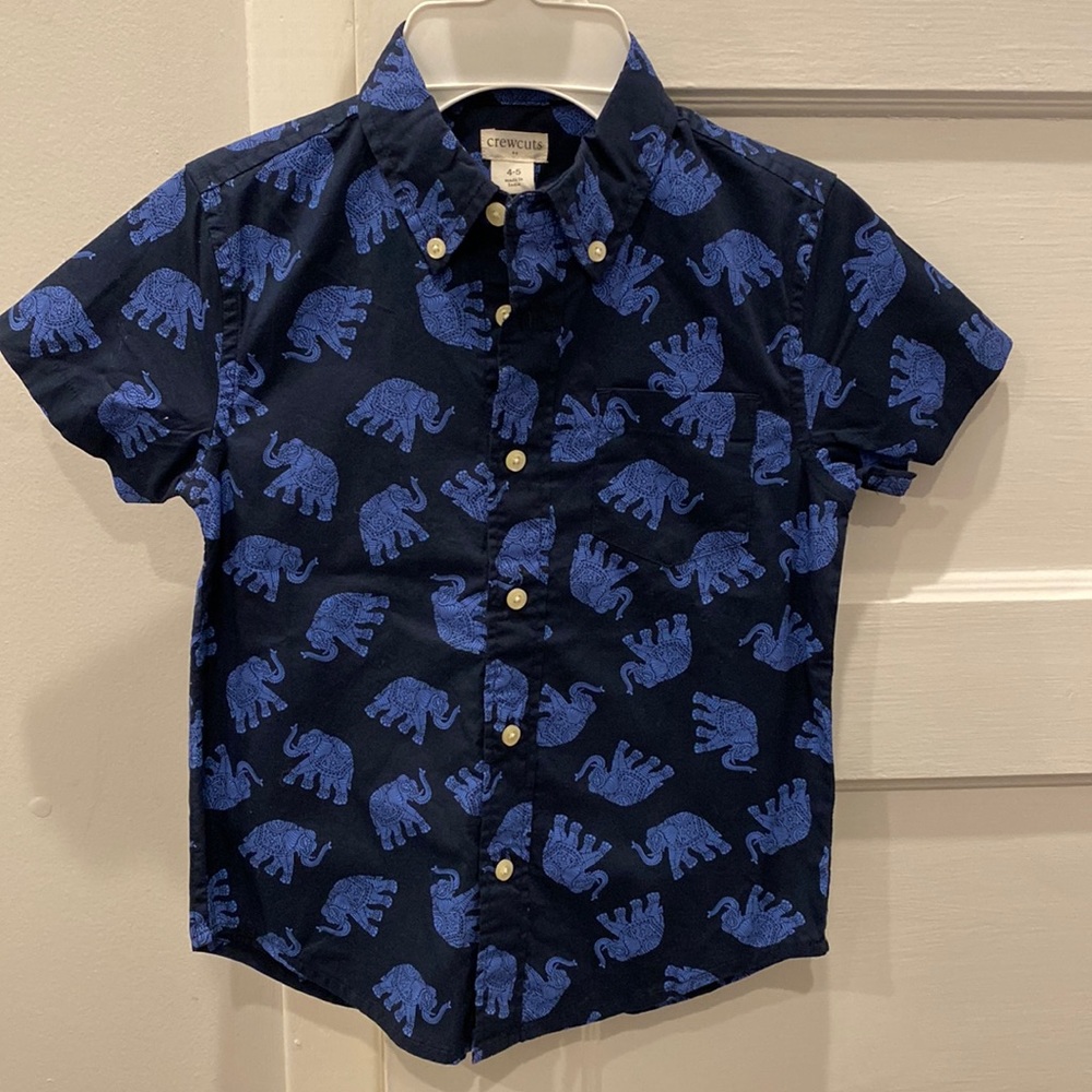 Crewcuts short sleeve button down shirt, size 4-5, NWT